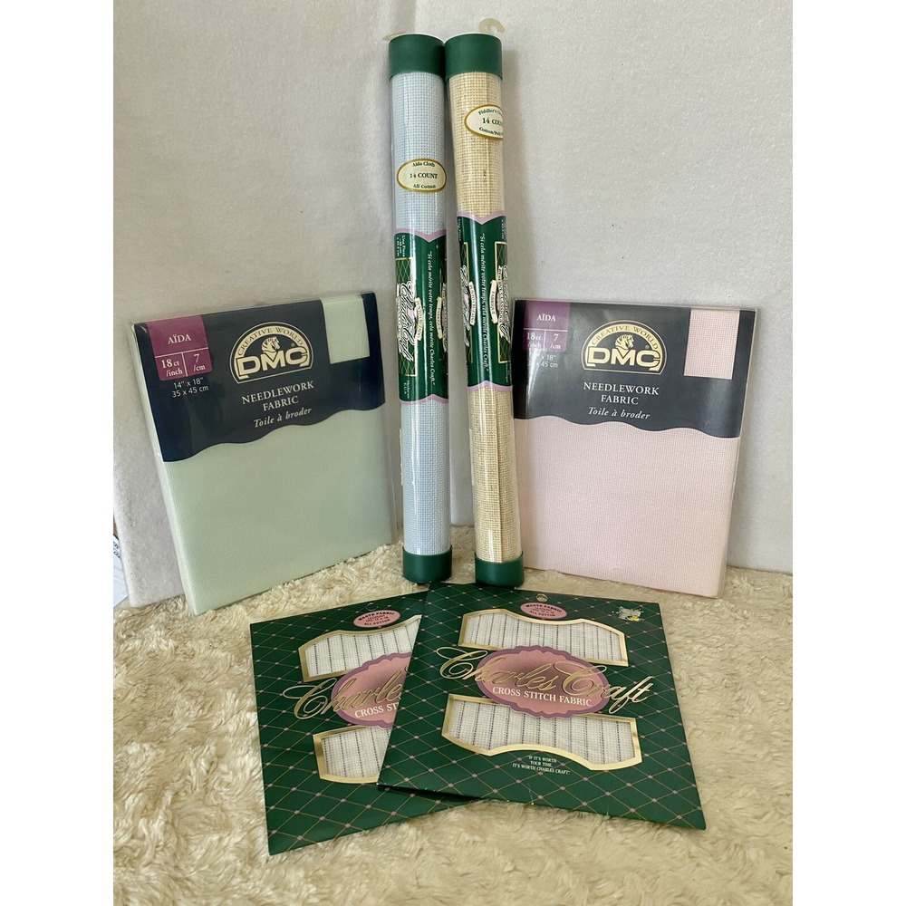 Cross Stitch Material‎ Needlework New Packets Aida Different Colors Assorted